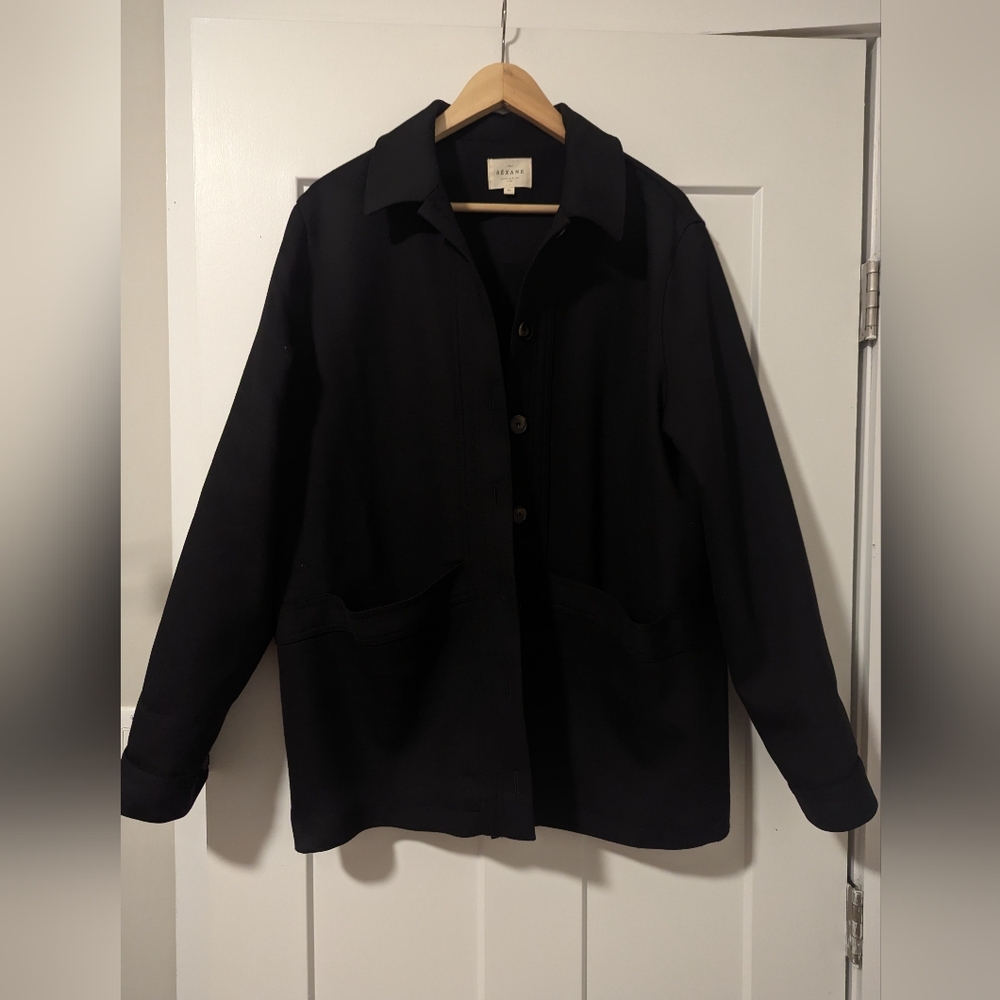 Sezane Will Jacket, Wool Blend, Black